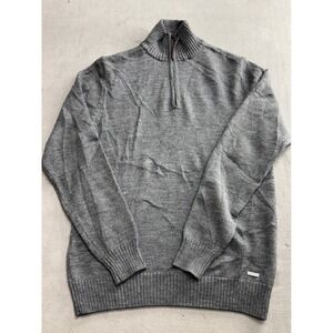 Rodd & Gunn European Yarn Quarter Zip Sweater Mens XS Grey Long Sleeve Pullover